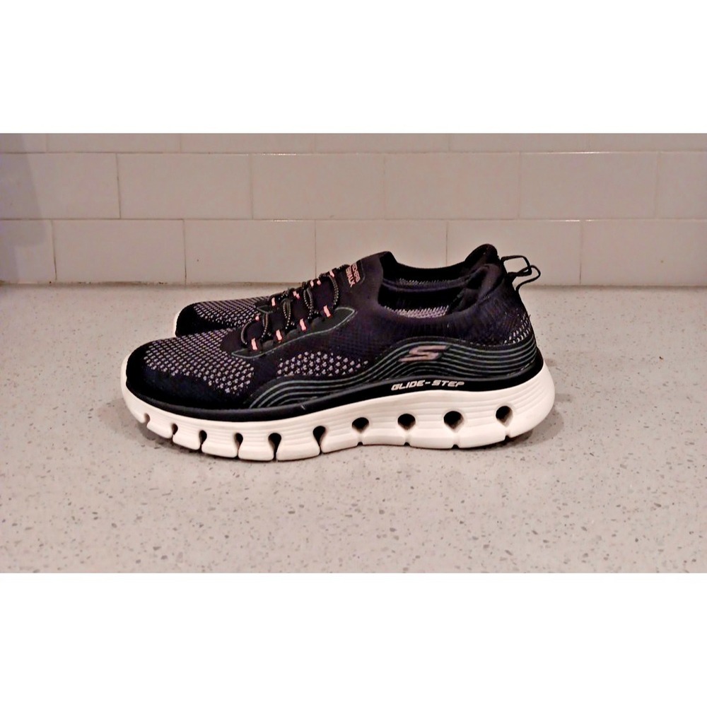 Skechers Womens Slip-ins GO WALK Glide-Step 2.0 Sneakers Size 7.5 Black - Picture 4 of 10